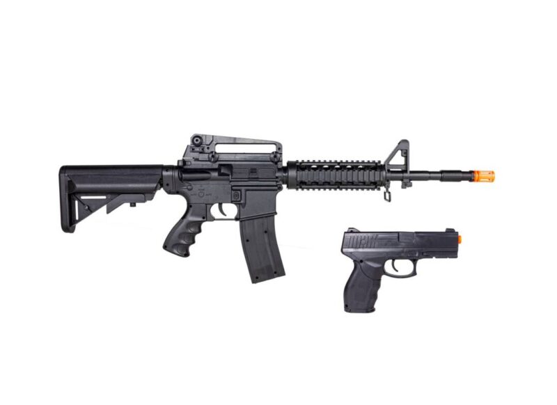 KIT AIRSOFT VG RIFLE M4RIS SPRING 6MM E PISTOLA 24/7 SPRING 6MM ROSSI