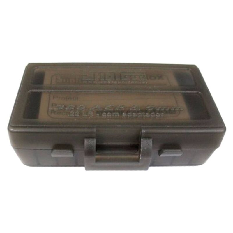 Caixa Shotgun Para Guardar  50 Munições .380/9mm - Fumê