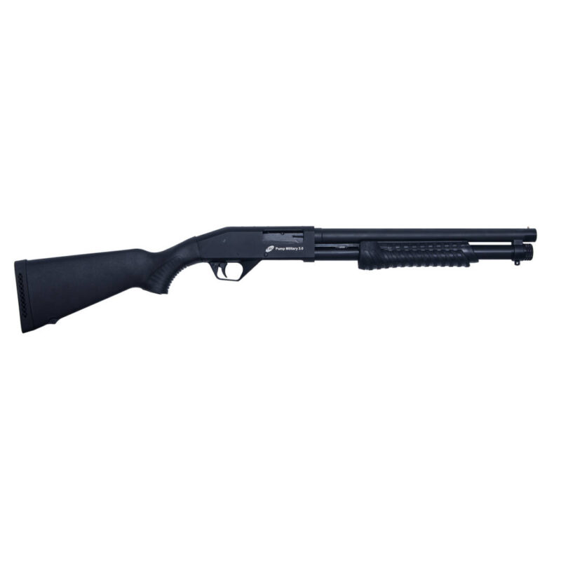 ESPINGARDA CBC PUMP MILITARY 3.0 CORONHA FIXA CALIBRE 12 CANO 14" SEM ACESSÓRIOS