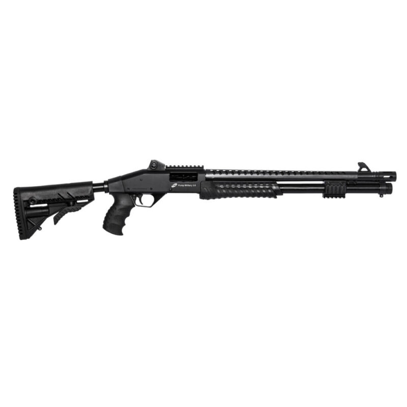 ESPINGARDA CBC PUMP MILITARY 3.0 CORONHA RETRATIL CAL.12 CANO 19 COM ACESSÓRIOS - Imagem 2
