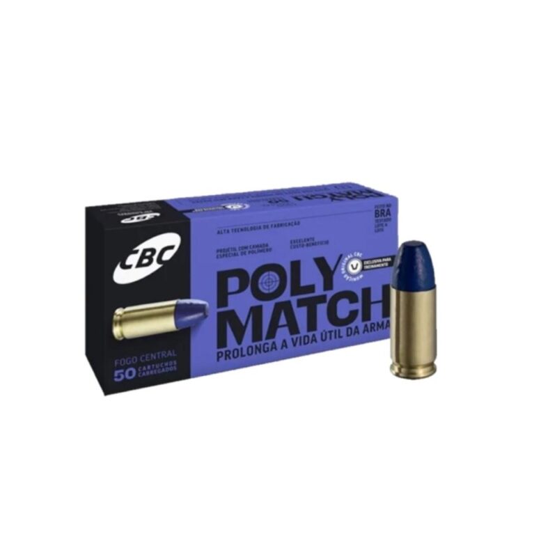 MUNIÇÃO CBC POLYMATCH .9MM 124GR CAIXA COM 50 UNIDADES