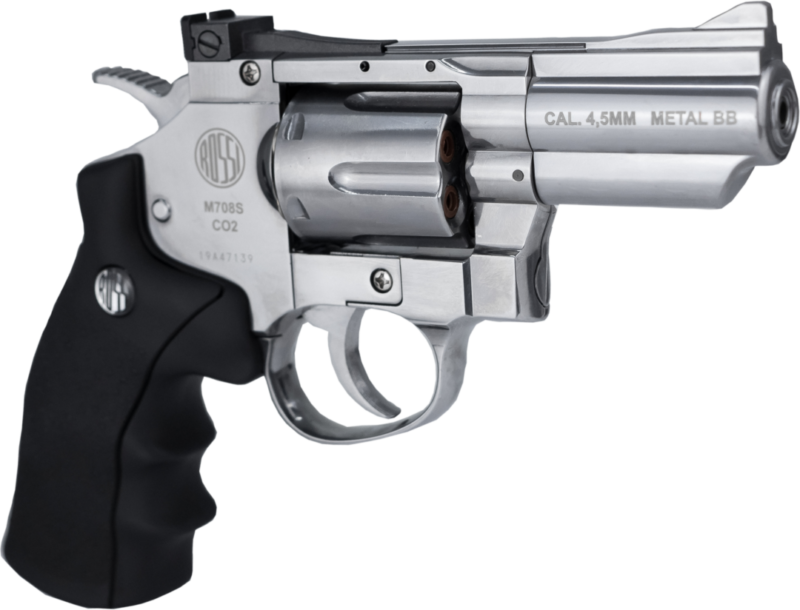 REVOLVER ROSSI 708S 4.5MM NIQUELADO 2 POLEGADAS CO2 - Imagem 3