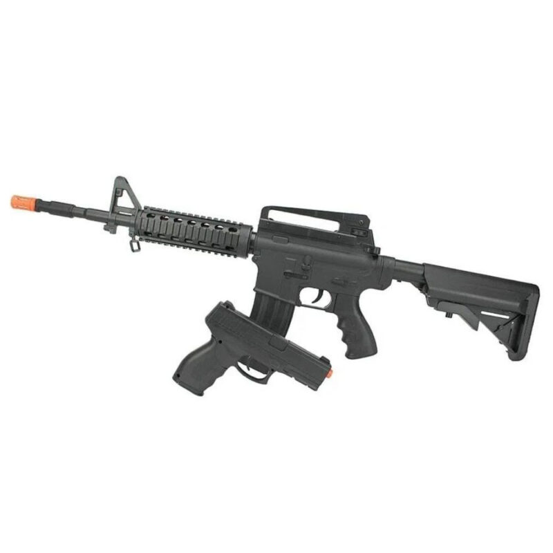 KIT AIRSOFT VG RIFLE M4RIS SPRING 6MM E PISTOLA 24/7 SPRING 6MM ROSSI - Imagem 2