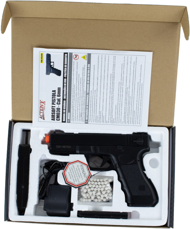 PISTOLA ROSSI ELETRICA CYMA CM030 6.0MM - Imagem 3