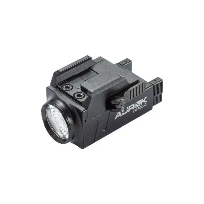 LANTERNA AUROK APOLO TRILHO PICATINNY 800 LUMENS RECARREGÁVEL USB RESISTENTE A ÁGUA